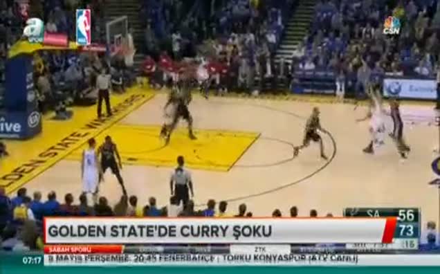 Golden State'de Curry şoku