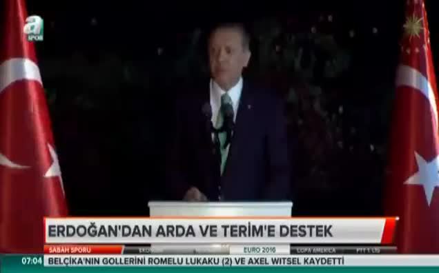 Erdoğan'dan Arda ve Terim'e destek