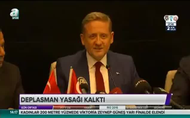 Deplasman yasağı kalktı!