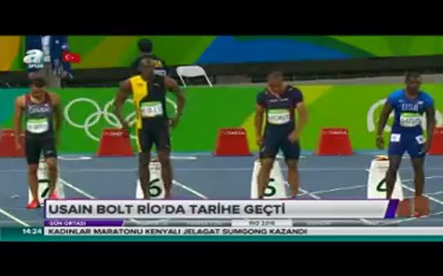 Usain Bolt Rio'da tarihe geçti!