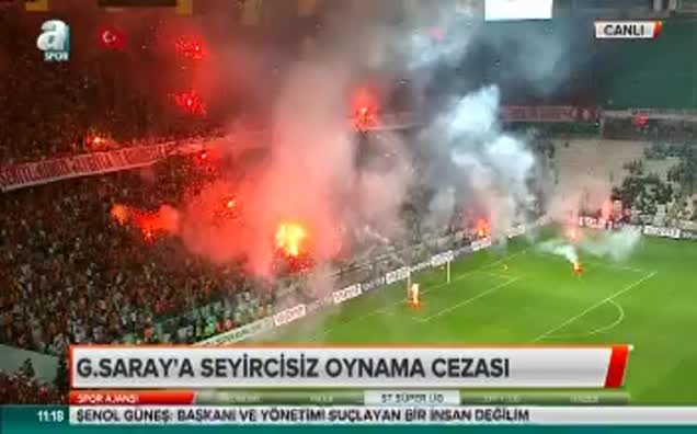 Galatasaray'a seyircisiz oynama kararı!