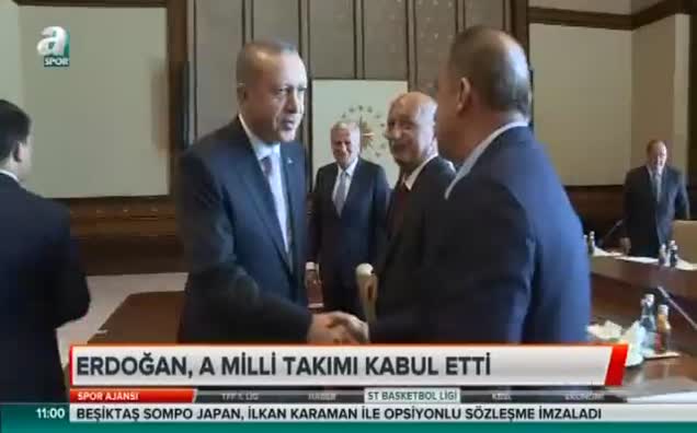 Erdoğan A Milli takımı kabul etti
