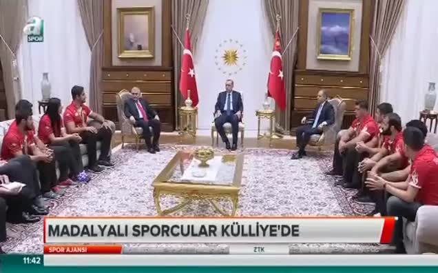 Erdoğan milli sporcuları kabul etti!