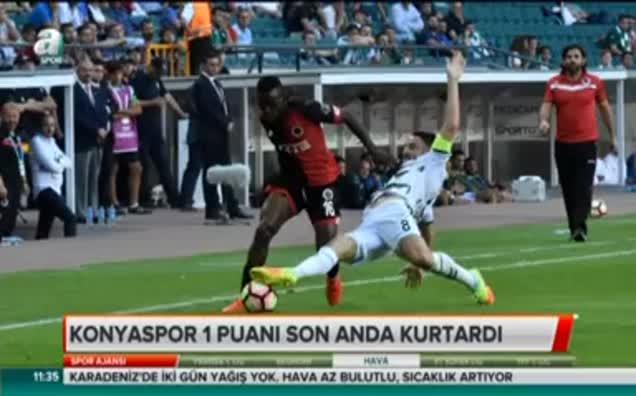 Konyaspor 1 puanı son anda kurtardı!