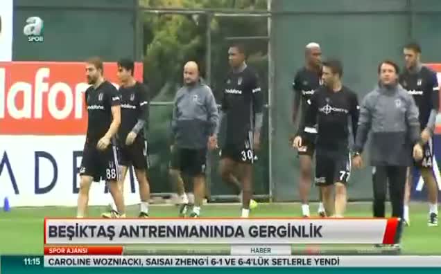 Beşiktaş antrenmanında gerginlik