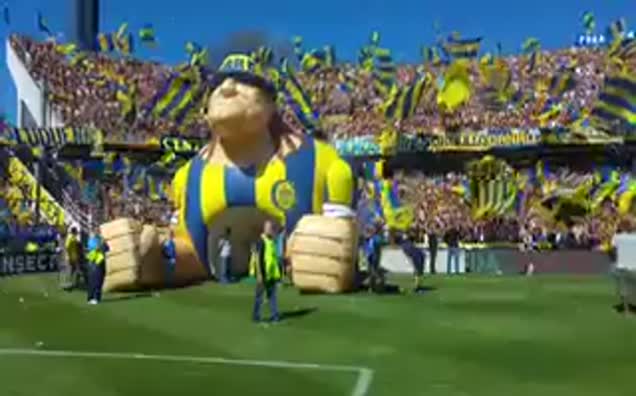 Rosario Central taraftarından muhteşem şov