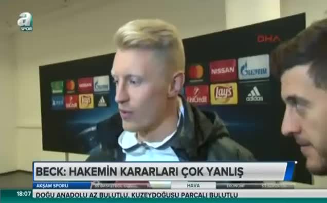 Beck: Hakemin kararı tamamen yanlış