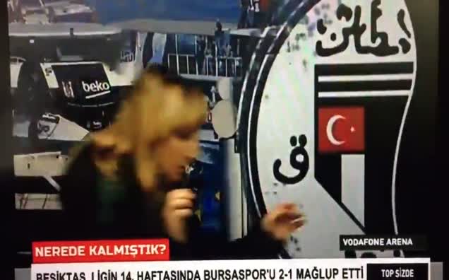 Patlama anı Beşiktaş TV canlı yayınına böyle yansıdı!