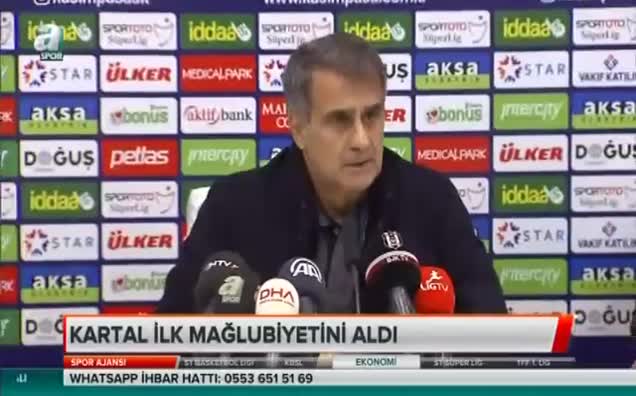 Şenol Güneş: mağlubiyet üzüntü verici