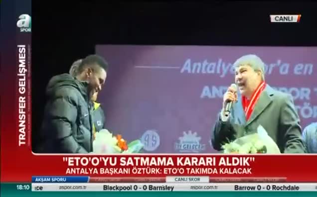 Eto'o transfer iddialarına son noktayı koydu