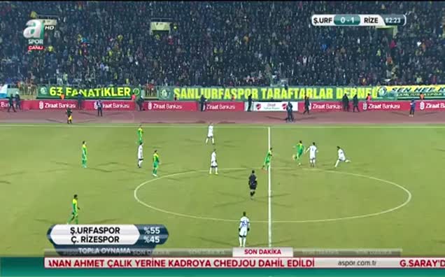 Şanlıurfaspor: 1 - Çaykur Rizespor: 1