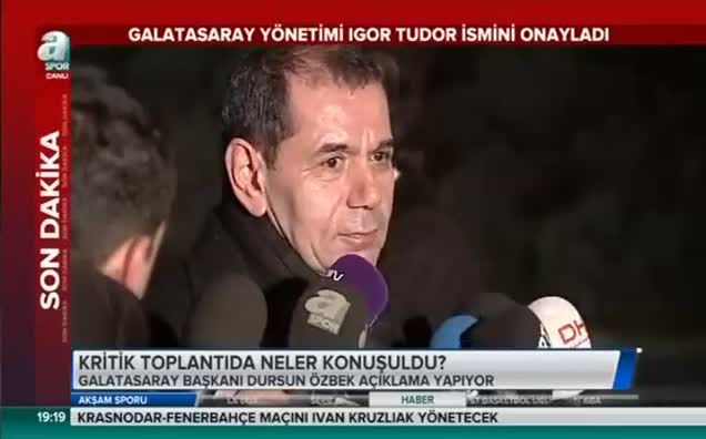 Dursun Özbek: Riekerink ile yollarımızı ayırdık