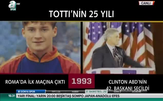 İşte Totti'nin 25 yılı