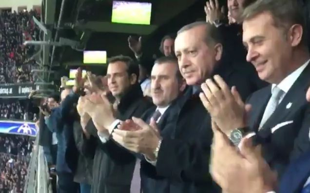 Erdoğan, Beşiktaş'ın golüne böyle sevindi